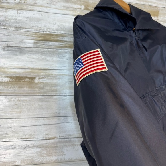 Snap n Wear Men’s Navy Blue Nylon Work Jacket Removable Vest size Medium - Picture 4 of 16